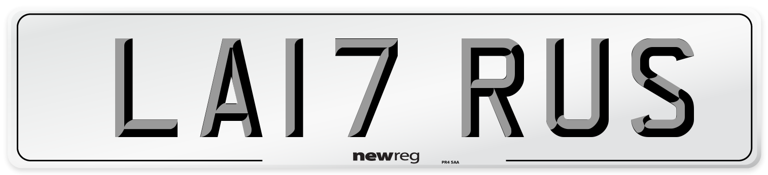 LA17 RUS Number Plate from New Reg